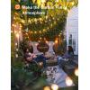 imageaddlon 54FT486 Solar String Lights Outdoor Waterproof with USB Charging ampamp Remote Control  Dimmable Solar Power Patio Lights with LED Bulbs for Porch Garden Yard Market Bistro  Last for 20Hrs486FT16 Sockets