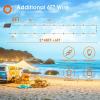imageaddlon 54FT486 Solar String Lights Outdoor Waterproof with USB Charging ampamp Remote Control  Dimmable Solar Power Patio Lights with LED Bulbs for Porch Garden Yard Market Bistro  Last for 20Hrs966FT50 Sockets