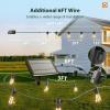 imageaddlon 54FT486 Solar String Lights Outdoor Waterproof with USB Charging ampamp Remote Control  Dimmable Solar Power Patio Lights with LED Bulbs for Porch Garden Yard Market Bistro  Last for 20Hrs486FTSuper Bright
