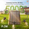 imageaddlon 54FT486 Solar String Lights Outdoor Waterproof with USB Charging ampamp Remote Control  Dimmable Solar Power Patio Lights with LED Bulbs for Porch Garden Yard Market Bistro  Last for 20Hrs486FTSuper Bright