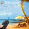 imageaddlon 54FT486 Solar String Lights Outdoor Waterproof with USB Charging ampamp Remote Control  Dimmable Solar Power Patio Lights with LED Bulbs for Porch Garden Yard Market Bistro  Last for 20Hrs486FT16 Sockets