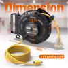 imageaddlon Retractable Extension Cord Reel  40FT Heavy Duty 12 AWG Power Cord with 5FT Ultra Lead in 3 LED Outlets Safety 15 Amp Circuit Breaker CeilingWall Mount for WorkshopGarage  SJTOWETL