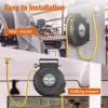 imageaddlon Retractable Extension Cord Reel  40FT Heavy Duty 12 AWG Power Cord with 5FT Ultra Lead in 3 LED Outlets Safety 15 Amp Circuit Breaker CeilingWall Mount for WorkshopGarage  SJTOWETL