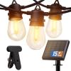 imageaddlon 31274 FT Solar String Lights Outdoor Last 15Hrs Solar Patio Lights with 10 LED Edison Bulbs IP65 Waterproof Commercial Grade Ambience Patio Lights for Garden Backyard Bistro Christmas