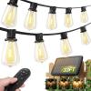imageaddlon 33276 FT Solar String Lights WaterproofPatio Light Solar Powered with Remoteampamp USB Port 91 LED Shatterproof Bulbs 3 Lighting Modes Outdoor for Camping Backyard Garden276FT