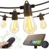 imageaddlon 54FT486 Solar String Lights Outdoor Waterproof with USB Charging ampamp Remote Control  Dimmable Solar Power Patio Lights with LED Bulbs for Porch Garden Yard Market Bistro  Last for 20Hrs726FT24 Sockets