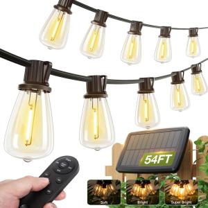 imageaddlon 33276 FT Solar String Lights WaterproofPatio Light Solar Powered with Remoteampamp USB Port 91 LED Shatterproof Bulbs 3 Lighting Modes Outdoor for Camping Backyard Garden486FT