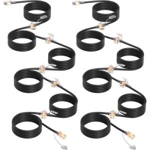 imageaddlon 6 Outlet Outdoor Extension Cord 50FT 163 SJTW Heavy Duty Weatherproof Power Cable with 6 Evenly Spaced Outlets and Indicator Lights ETL Listed for Christmas Halloween Indoor Outdoor Use100FT
