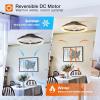 imageaddlon Ceiling Fans with Lights and Remote 18 Low Profile Ceiling Fans 30006000K Dimmable Modern Flush Mount LED Fan Light Fandelier Ceiling Fan for Bedroom Kitchen Living Room BlackBlack