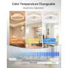 imageaddlon Ceiling Fans with Lights and Remote 18 Low Profile Ceiling Fans 30006000K Dimmable Modern Flush Mount LED Fan Light Fandelier Ceiling Fan for Bedroom Kitchen Living Room BlackWhiteStarry