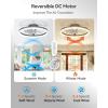 imageaddlon Ceiling Fans with Lights and Remote 18 Low Profile Ceiling Fans 30006000K Dimmable Modern Flush Mount LED Fan Light Fandelier Ceiling Fan for Bedroom Kitchen Living Room BlackBlack 03R1