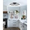 imageaddlon Ceiling Fans with Lights and Remote 18 Low Profile Ceiling Fans 30006000K Dimmable Modern Flush Mount LED Fan Light Fandelier Ceiling Fan for Bedroom Kitchen Living Room BlackBlack 03R1