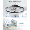 imageaddlon Ceiling Fans with Lights and Remote 18 Low Profile Ceiling Fans 30006000K Dimmable Modern Flush Mount LED Fan Light Fandelier Ceiling Fan for Bedroom Kitchen Living Room BlackBlack