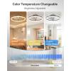 imageaddlon Ceiling Fans with Lights and Remote 18 Low Profile Ceiling Fans 30006000K Dimmable Modern Flush Mount LED Fan Light Fandelier Ceiling Fan for Bedroom Kitchen Living Room BlackBlack 03R1