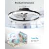imageaddlon Ceiling Fans with Lights and Remote 18 Low Profile Ceiling Fans 30006000K Dimmable Modern Flush Mount LED Fan Light Fandelier Ceiling Fan for Bedroom Kitchen Living Room BlackBlack 03R1