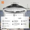 imageaddlon Ceiling Fans with Lights and Remote 18 Low Profile Ceiling Fans 30006000K Dimmable Modern Flush Mount LED Fan Light Fandelier Ceiling Fan for Bedroom Kitchen Living Room BlackBlack