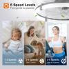 imageaddlon Ceiling Fans with Lights and Remote 24 Low Profile Flush Mount Ceiling Fan 30006000K Dimmable LED Fandelier Bladeless Crystal Fan Light for Bedroom Kitchen Living Room BlackBlack  Frosted