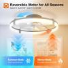 imageaddlon Ceiling Fans with Lights and Remote 24 Low Profile Flush Mount Ceiling Fan 30006000K Dimmable LED Fandelier Bladeless Crystal Fan Light for Bedroom Kitchen Living Room BlackBlack  Frosted