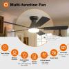 image:imageaddlon 2 Pack Ceiling Fans with Lights 48 inch Black Ceiling Fan with Light and Remote Control Reversible 3CCT Dimmable Noiseless Ceiling Fan for Bedroom Farmhouse IndoorOutdoor UseBlack