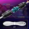image:imageaddlon Permanent Outdoor Lights Wire Connector amp 20FT Extension Cable Set Includes 4 Waterproof Electrical Cable Connector for Repair or Extension Compatible with Outdoor Eaves Lights