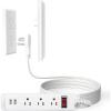 image:imageaddlon Flat Plug Power Strip with UltraThin Wall Plate 6 FT Flat Extension Cord with 3 Standard 15A Outlets amp 2 USB Ports Electrocution Protection Includes 2 Sets of Fixing Clip ETL Listed10FT2USB Ports1 Pack