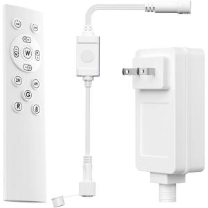 image:imageaddlon Permanent Outdoor Lights Replacement Adapter Controller amp Remote Set Compatible Outdoor Eaves Lights Power Supply and Control Box Replacement Kit