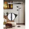 image:imageaddlon dimmable Tree Floor Lamp with 3 LED Bulbs Adjustable Rotating Lights Standing Tall Pole Lamps for Living Room Bedroom Home Office  Black amp Gold