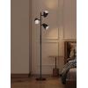 image:imageaddlon dimmable Tree Floor Lamp with 3 LED Bulbs Adjustable Rotating Lights Standing Tall Pole Lamps for Living Room Bedroom Home Office  Black amp Gold