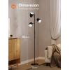 image:imageaddlon dimmable Tree Floor Lamp with 3 LED Bulbs Adjustable Rotating Lights Standing Tall Pole Lamps for Living Room Bedroom Home Office  Black amp Gold