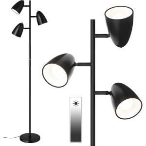 image:imageaddlon dimmable Tree Floor Lamp with 3 LED Bulbs Adjustable Rotating Lights Standing Tall Pole Lamps for Living Room Bedroom Home Office  Black amp Gold