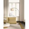 image:imageaddlon Arc Floor lamp with dimmable LED Bulb Floor Lamps for Living Room with Larger lampshade Stepless Brightness Mid Century Standing lamp for Bedroom Modern lamp for Office  Black