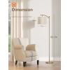 image:imageaddlon Floor Lamp for Living Room with 3 Color Temperatures Standing lamp with Linen lampshade for Bedroom Office Lamps with 9W LED Bulb Included  Brass Gold with Beige Shade