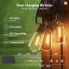 image:imageaddlon 200FT Solar String Lights Waterproof Patio Light Solar Powered with 104 LED Shatterproof Bulbs Outdoor1926FT96 Sockets