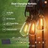 image:imageaddlon 200FT Solar String Lights Waterproof Patio Light Solar Powered with 104 LED Shatterproof Bulbs Outdoor966FT30 Sockets