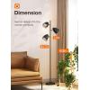 image:imageaddlon Tree Floor Lamp with 3 Adjustable Rotating Lights and Matching LED Bulbs Standing Tall Pole Lamps for Living Room Bedroom Home Office  Black
