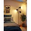 image:imageaddlon Tree Floor Lamp with 3 Adjustable Rotating Lights and Matching LED Bulbs Standing Tall Pole Lamps for Living Room Bedroom Home Office  Black