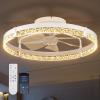 image:imageaddlon Ceiling Fans with Lights and Remote 20 Low Profile Ceiling Fans 30006000K Dimmable Modern Flush Mount LED Fan Light Fandelier Ceiling Fan for Bedroom Kitchen Living Room WhiteWhite
