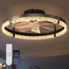 image:imageaddlon Ceiling Fans with Lights and Remote 20 Low Profile Ceiling Fans 30006000K Dimmable Modern Flush Mount LED Fan Light Fandelier Ceiling Fan for Bedroom Kitchen Living Room WhiteBlack