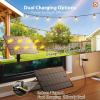 image:imageaddlon 200FT Solar String Lights Outdoor Waterproof G40 with 64 Bulbs1926FT96 Sockets