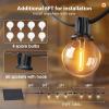 image:imageaddlon 200FT Solar String Lights Outdoor Waterproof G40 with 64 Bulbs1926FT96 Sockets