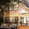 image:imageaddlon 200FT Solar String Lights Outdoor Waterproof G40 with 64 Bulbs966FT30 Sockets