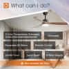 image:imageaddlon 52 inch Ceiling Fans with Lights and Remote 3 Wood Blades Reversible 6 Speeds 3CCT Dimmable Noiseless DC Motor IndoorOutdoor Black Walnut Ceiling Fan for Bedroom Living Room Gazebo Patio1