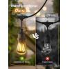 image:imageaddlon 100FT Outdoor String Lights with Remote Dimmable Patio Lights Waterproof Shatterproof Edison Bulb for Outside Backyard Porch Garden Bistro Pergola Party Decor Warm Ambience Lighting27FT