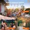 image:imageaddlon 100FT Outdoor String Lights with Remote Dimmable Patio Lights Waterproof Shatterproof Edison Bulb for Outside Backyard Porch Garden Bistro Pergola Party Decor Warm Ambience Lighting100FT