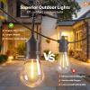 image:imageaddlon 100FT Outdoor String Lights with Remote Dimmable Patio Lights Waterproof Shatterproof Edison Bulb for Outside Backyard Porch Garden Bistro Pergola Party Decor Warm Ambience Lighting100FT