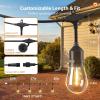 image:imageaddlon 100FT Outdoor String Lights with Remote Dimmable Patio Lights Waterproof Shatterproof Edison Bulb for Outside Backyard Porch Garden Bistro Pergola Party Decor Warm Ambience Lighting100FT50 Sockets