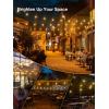 image:imageaddlon 100FT Outdoor String Lights with Remote Dimmable Patio Lights Waterproof Shatterproof Edison Bulb for Outside Backyard Porch Garden Bistro Pergola Party Decor Warm Ambience Lighting27FT