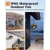 image:imageaddlon 20 Outdoor Ceiling Fan with Light for Patios IP65 Waterproof Gazebo Fan with RemoteampAPP Control360 Adjustable Tilt6 Speeds3CCT Dimmable Wall Mount Ceiling Fan with Hook Hanging for PorchCeiling  Wall MountBlack Yellow