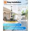 image:imageaddlon 20 Outdoor Ceiling Fan with Light for Patios IP65 Waterproof Gazebo Fan with RemoteampAPP Control360 Adjustable Tilt6 Speeds3CCT Dimmable Wall Mount Ceiling Fan with Hook Hanging for PorchCeiling MountBlack Yellow