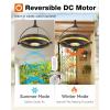 image:imageaddlon 20 Outdoor Ceiling Fan with Light for Patios IP65 Waterproof Gazebo Fan with RemoteampAPP Control360 Adjustable Tilt6 Speeds3CCT Dimmable Wall Mount Ceiling Fan with Hook Hanging for PorchCeiling  Wall MountBlack Yellow